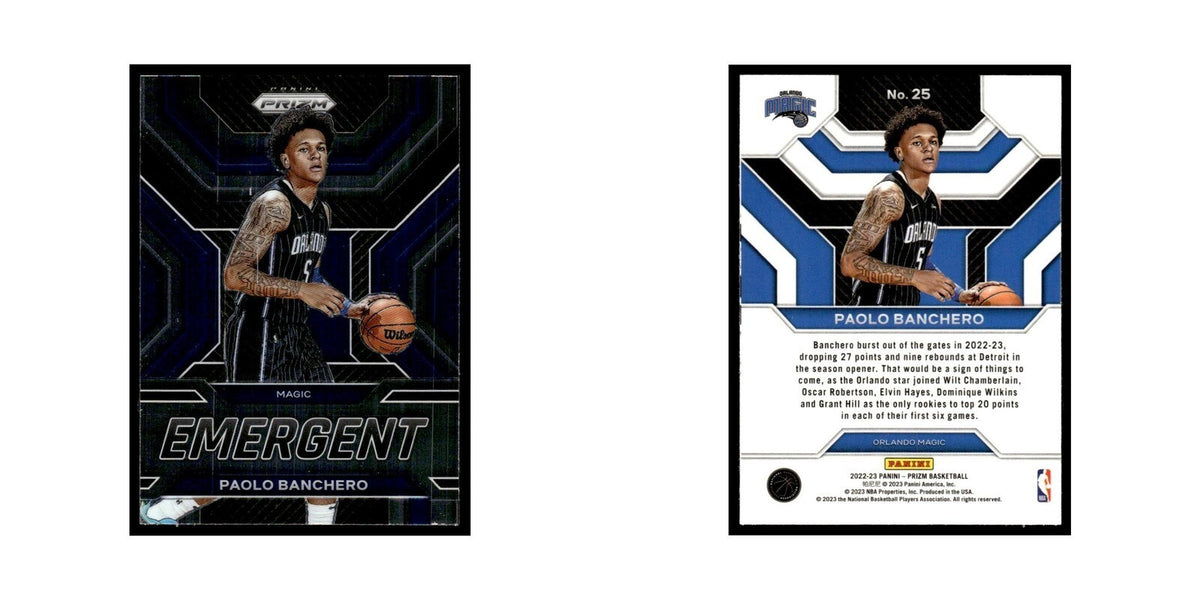 Paolo Banchero 2022 Panini Prizm #25 Orlando Magic Basketball Card NM
