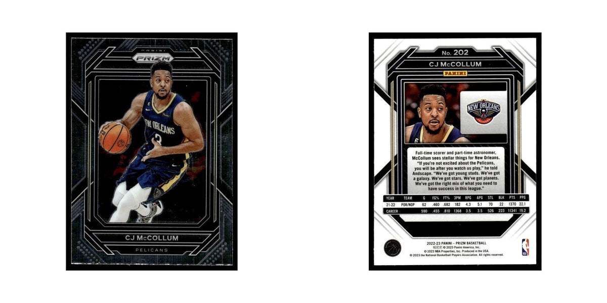 CJ McCollum 2022 Panini Prizm #202 New Orleans Pelicans Basketball Card NM