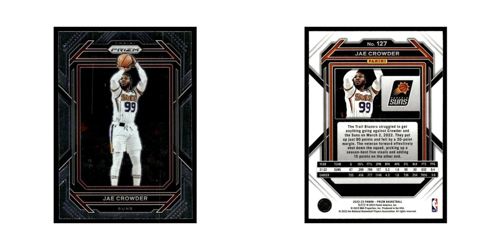 Jae Crowder 2022 Panini Prizm #127 Phoenix Suns Basketball Card NM