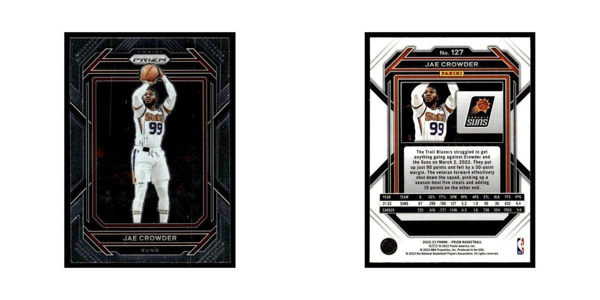 Jae Crowder 2022 Panini Prizm #127 Phoenix Suns Basketball Card NM