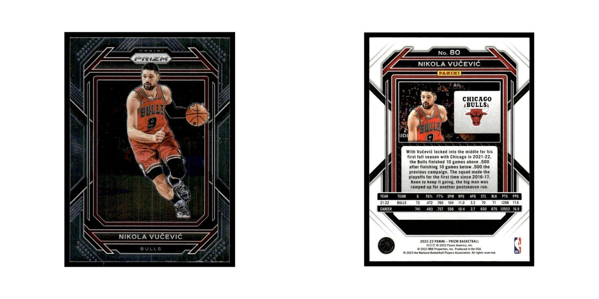 Nikola Vucevic 2022 Panini Prizm #80 Chicago Bulls Basketball Card NM