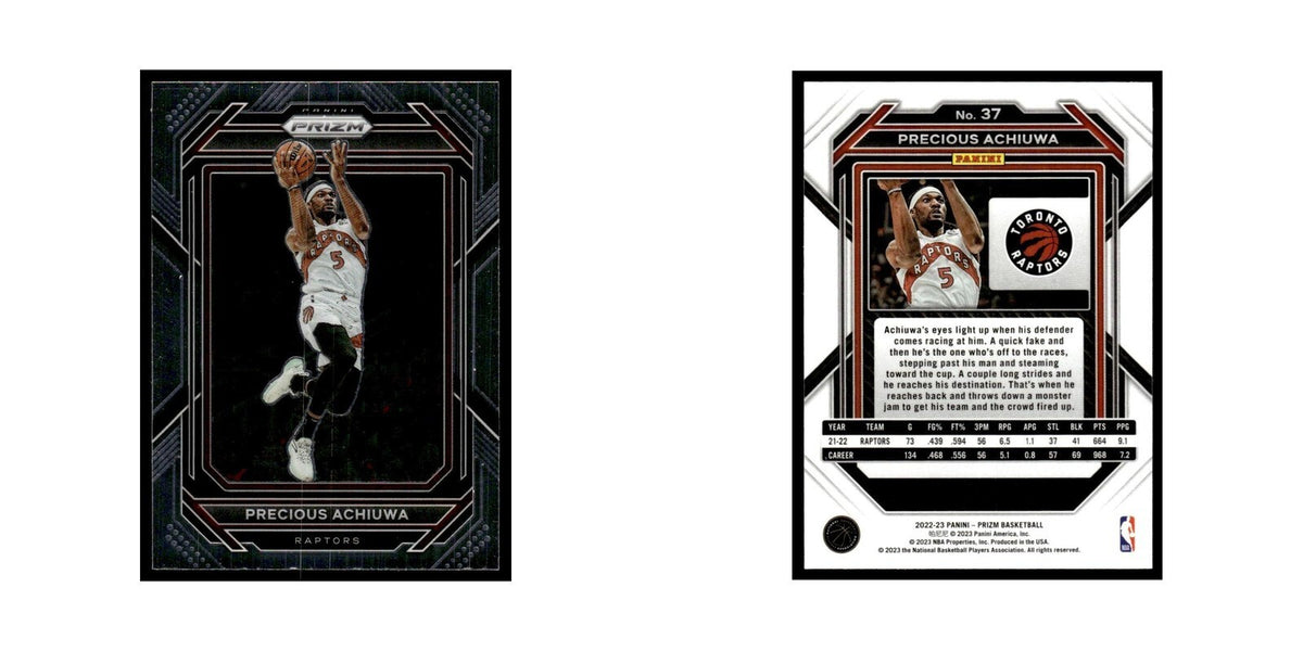 Precious Achiuwa 2022 Panini Prizm #37 Toronto Raptors Basketball Card NM