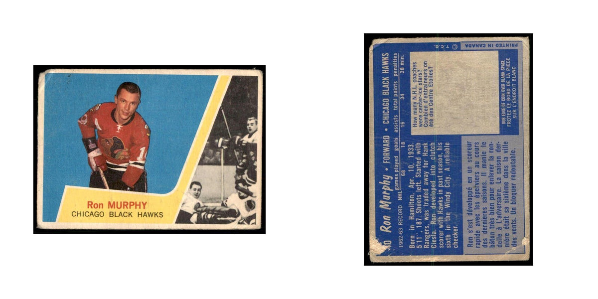 1963 Topps Ron Murphy Chicago Blackhawks #40