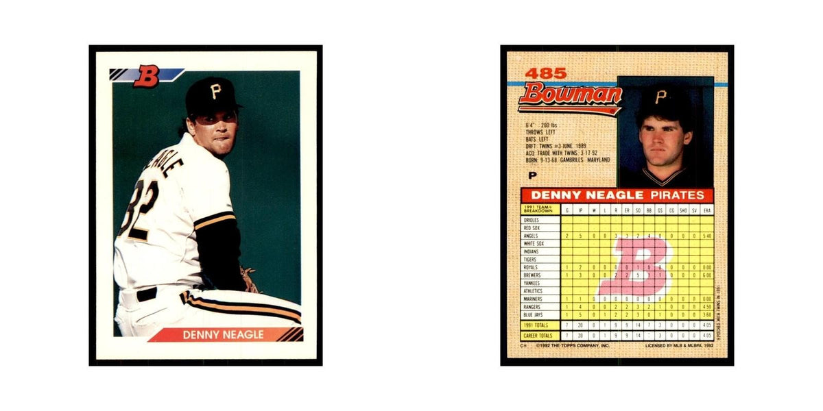 1992 Bowman Denny Neagle Baseball Cards #485