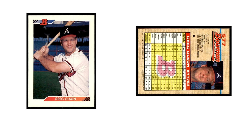 1992 Bowman Greg Olson Baseball Cards #577