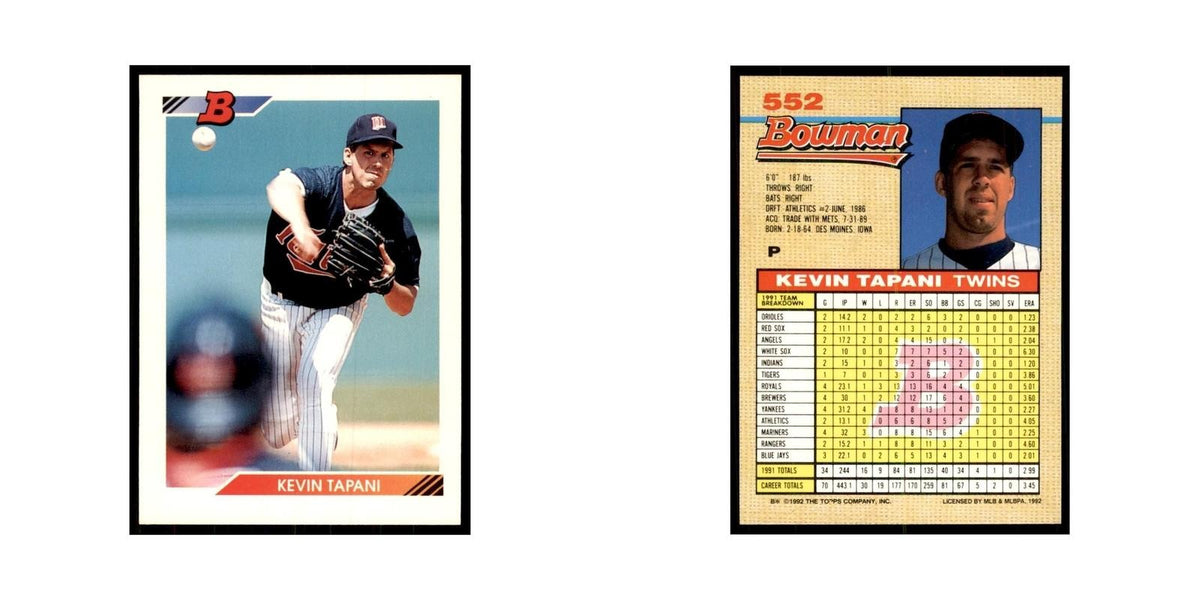 1992 Bowman Kevin Tapani Baseball Cards #552