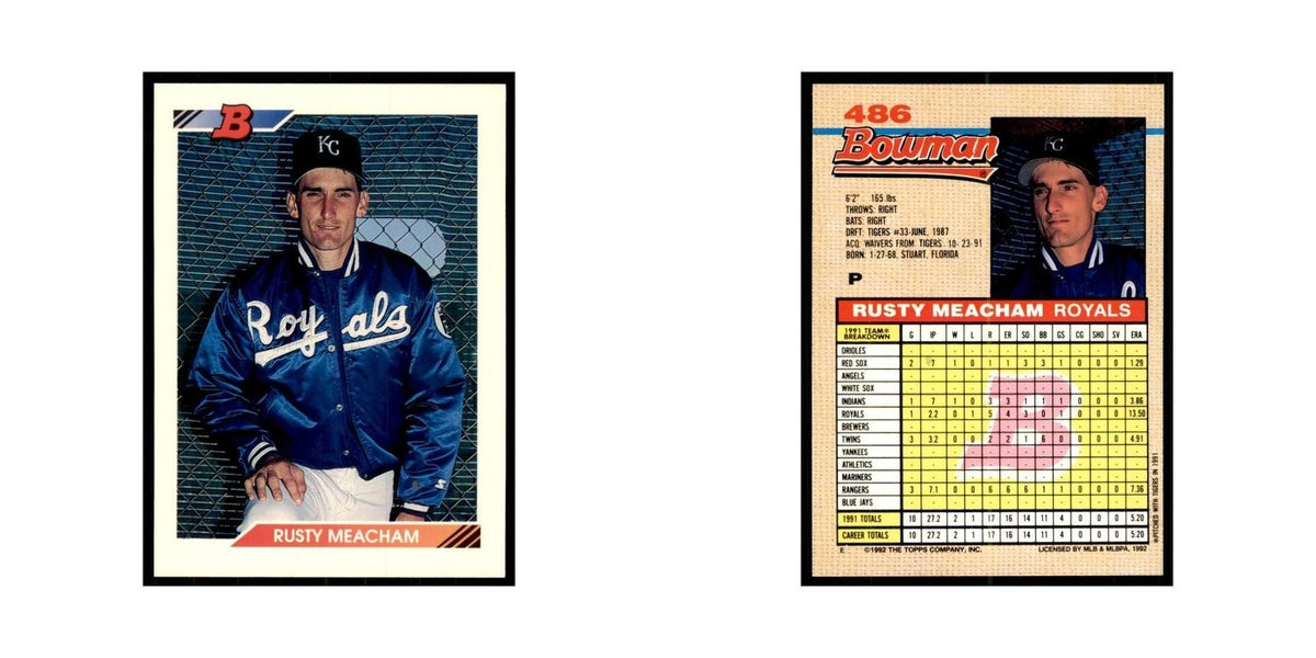 1992 Bowman Rusty Meacham Baseball Cards #486