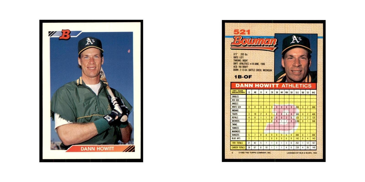 1992 Bowman Dann Howitt Baseball Cards #521