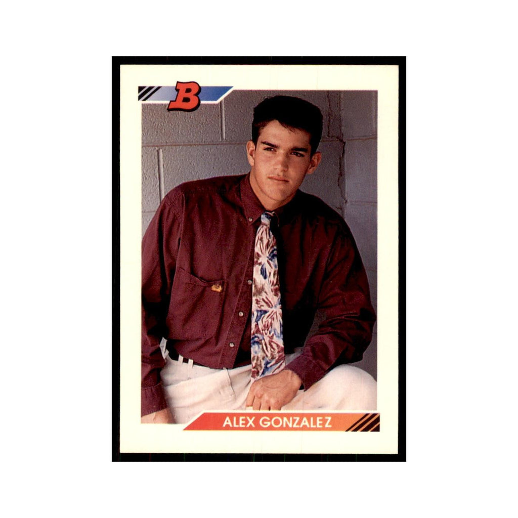 1992 Bowman Alex Gonzalez Baseball Cards #596