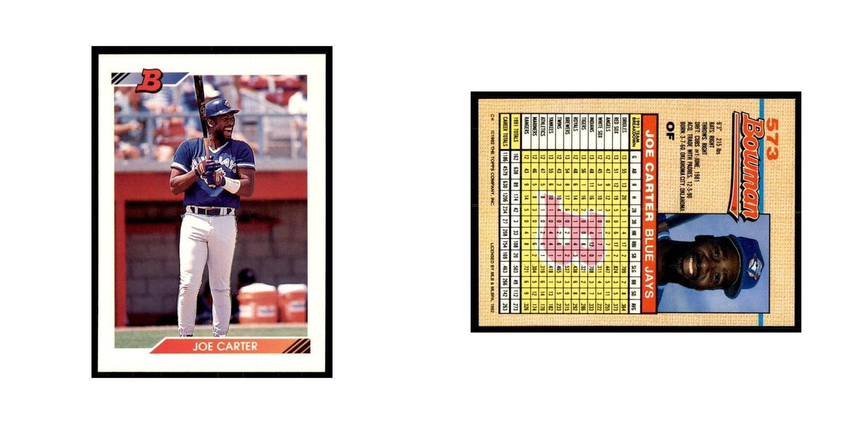 1992 Bowman Joe Carter Baseball Cards #573
