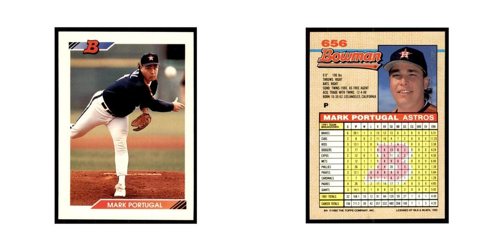 1992 Bowman Mark Portugal Baseball Cards #656