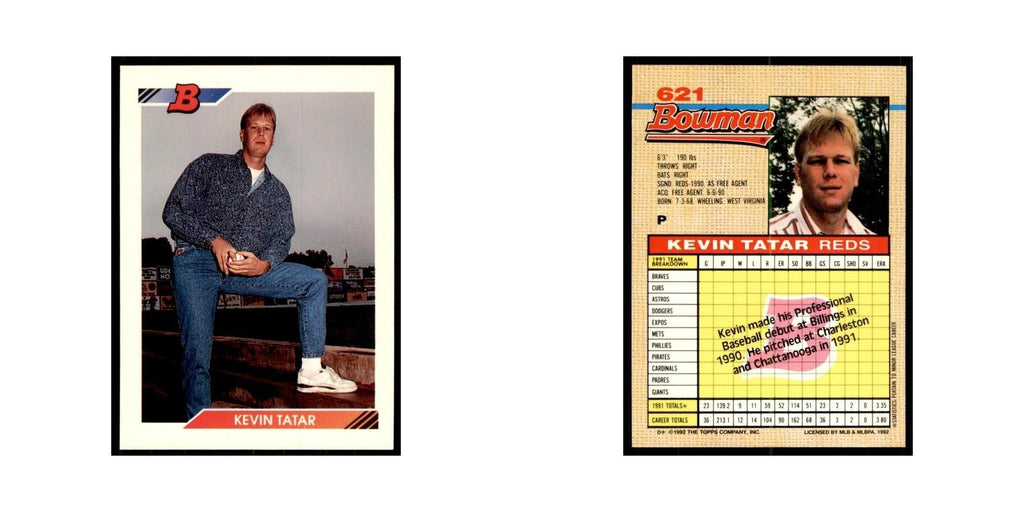 1992 Bowman Kevin Tatar Baseball Cards #621