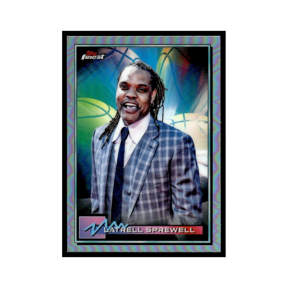 Latrell Sprewell 2021 Topps Finest Refractor #7 Basketball Card NM