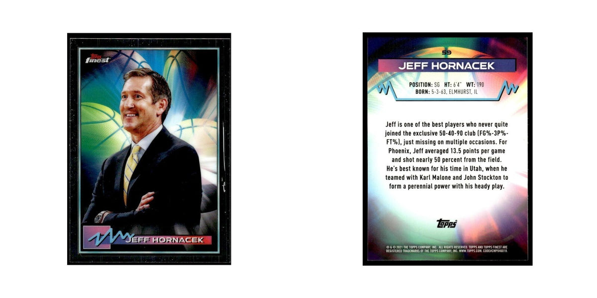 Jeff Hornacek 2021 Topps Finest #59 Basketball Card NM
