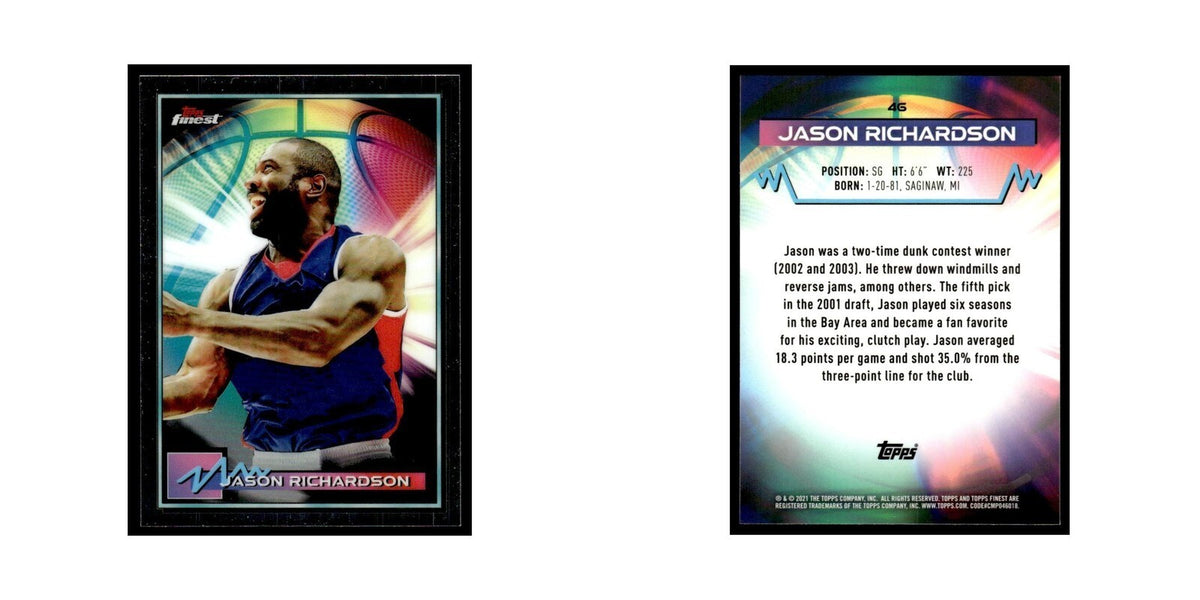 Jason Richardson 2021 Topps Finest #46 Basketball Card NM