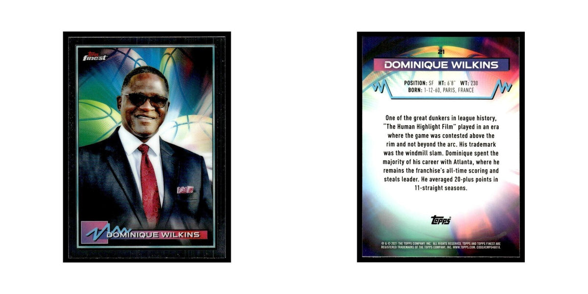 Dominique Wilkins 2021 Topps Finest #21 Basketball Card NM