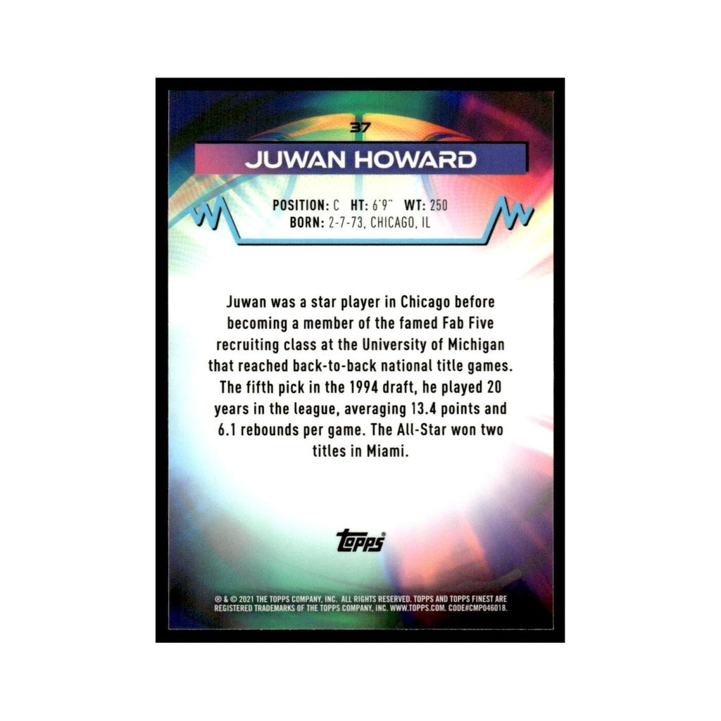 Juwan Howard 2021 Topps Finest #37 Basketball Card NM