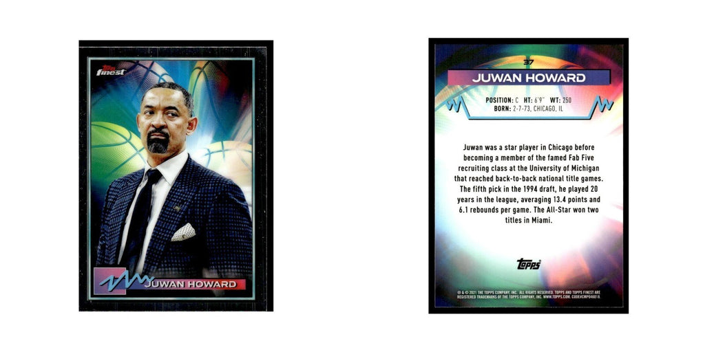 Juwan Howard 2021 Topps Finest #37 Basketball Card NM