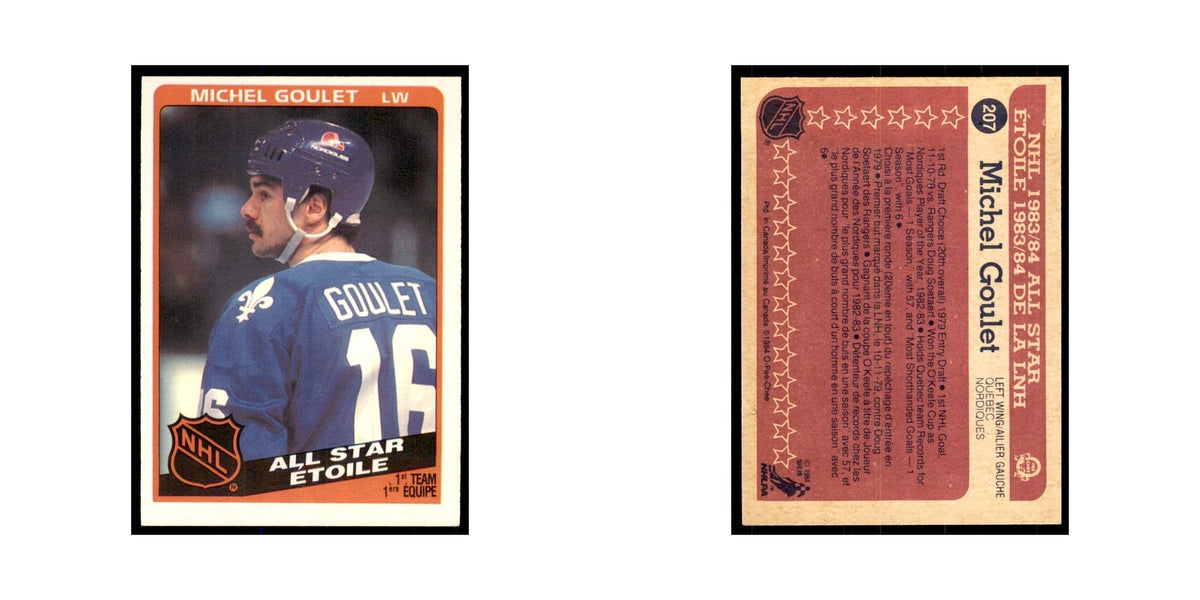 1984 O-Pee-Chee Michel Goulet Quebec Nordiques #207