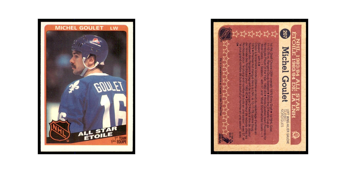 1984 O-Pee-Chee Michel Goulet Quebec Nordiques #207