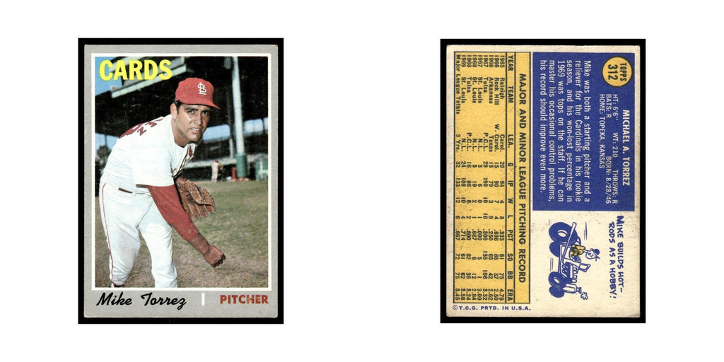 1970 Topps (Damaged) Michael Torrez Cardinals #312