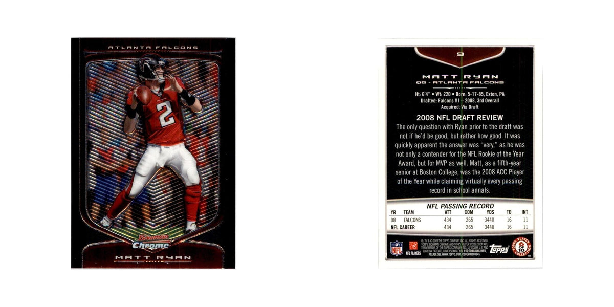 2009 Bowman Chrome Matt Ryan Football Cards #9.0