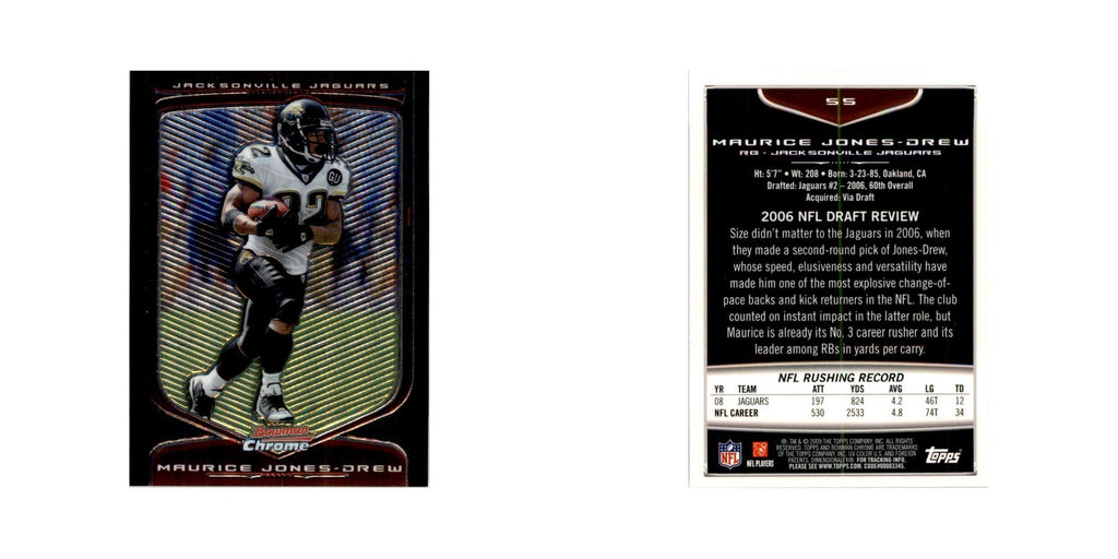 2009 Bowman Chrome Maurice Jones - Drew Football Cards #55.0