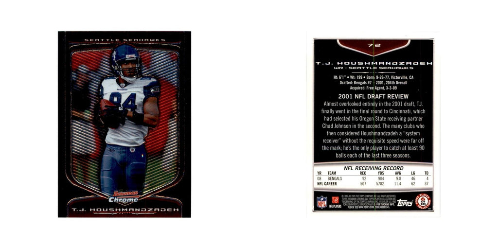 2009 Bowman Chrome T.J. Houshmandzadeh Football Cards #72.0