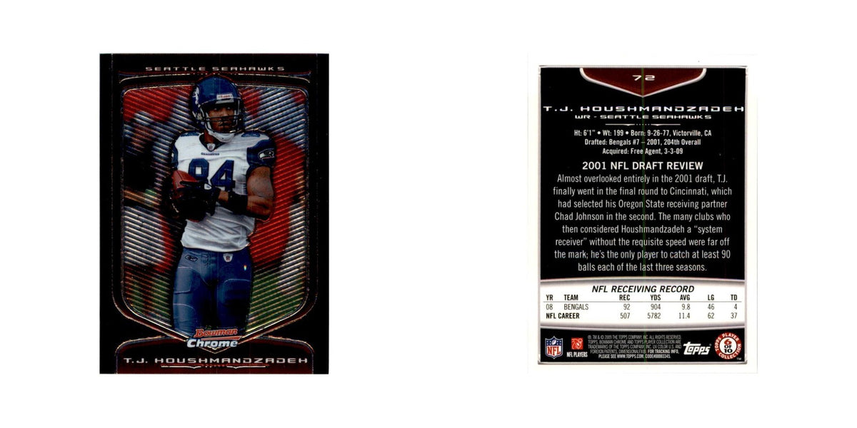 2009 Bowman Chrome T.J. Houshmandzadeh Football Cards #72.0