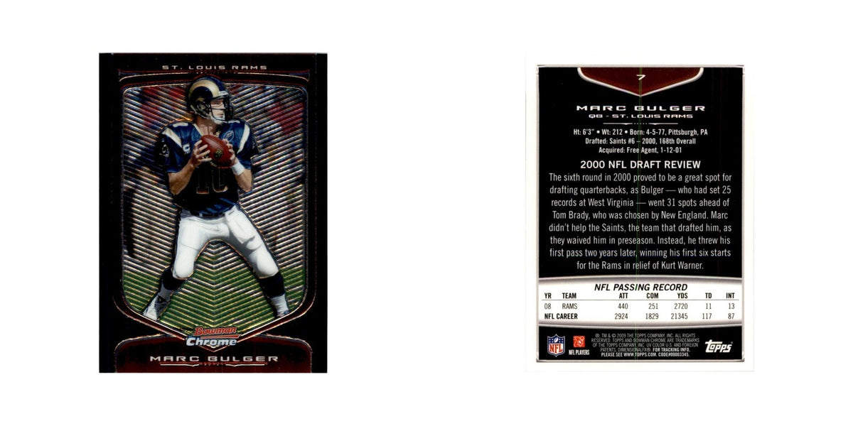 2009 Bowman Chrome Marc Bulger Football Cards #7.0