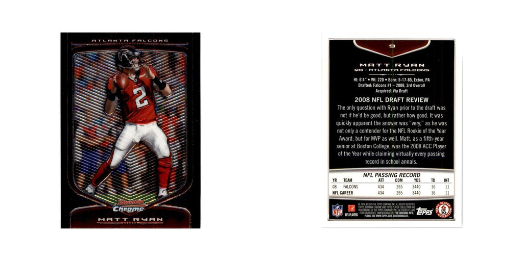 2009 Bowman Chrome Matt Ryan Football Cards #9.0