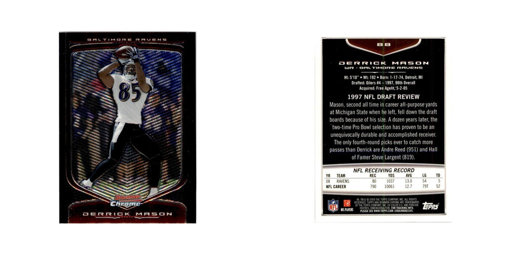2009 Bowman Chrome Derrick Mason Football Cards #88.0