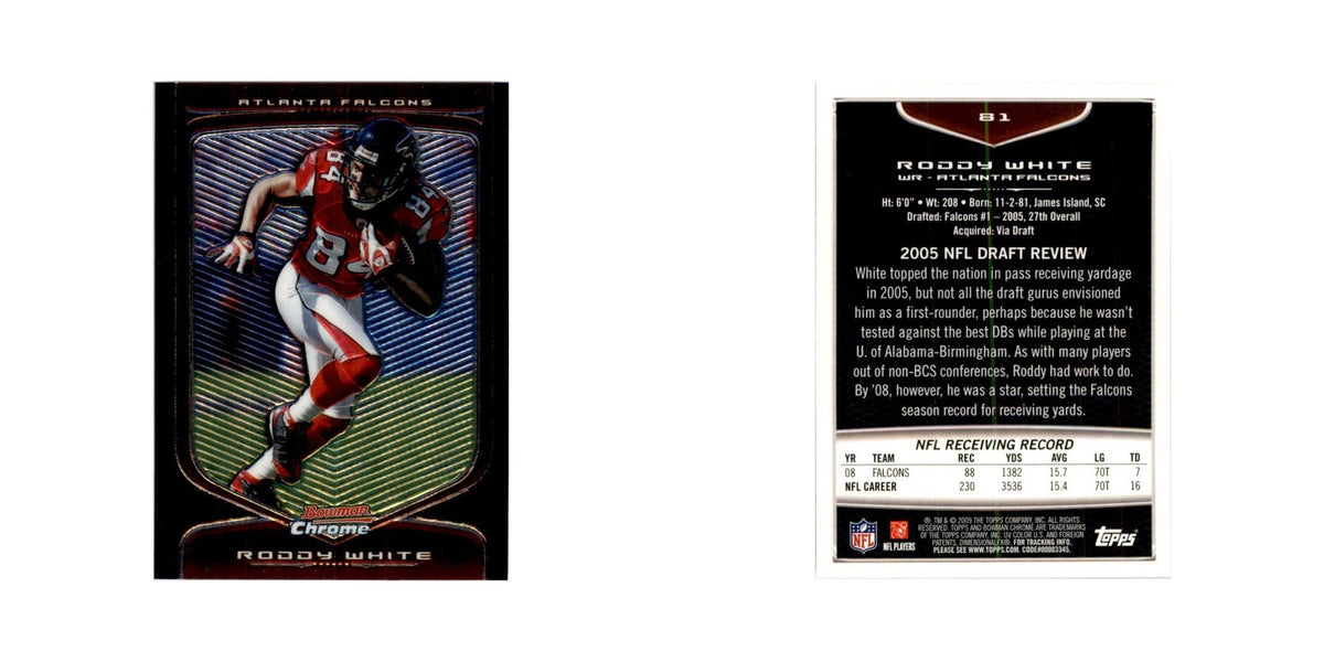 2009 Bowman Chrome Roddy White Football Cards #81.0