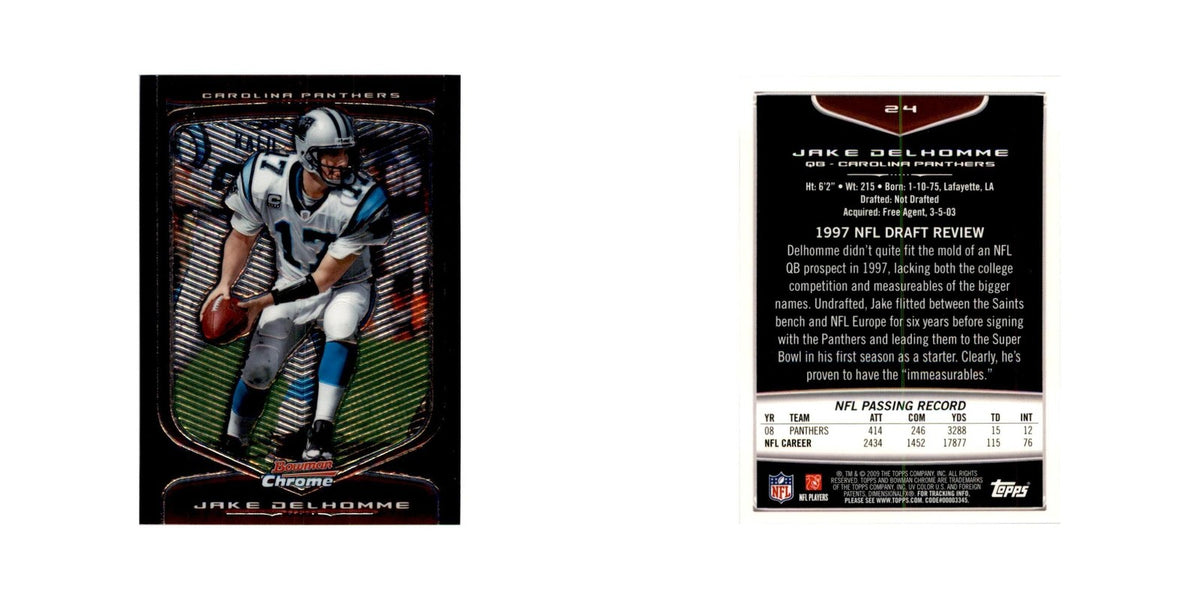 2009 Bowman Chrome Jake Delhomme Football Cards #24.0