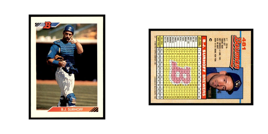 1992 Bowman B.J. Surhoff Baseball Cards #481