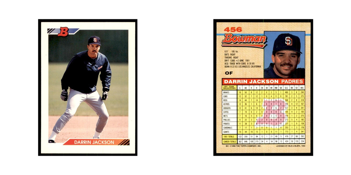 1992 Bowman Darrin Jackson Baseball Cards #456