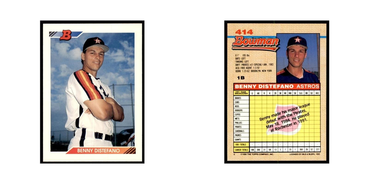 1992 Bowman Benny Distefano Baseball Cards #414