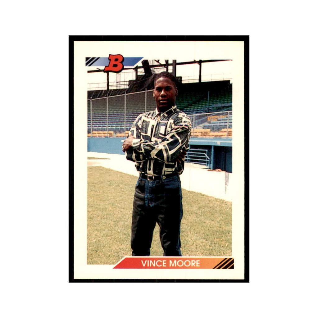 1992 Bowman Vince Moore Baseball Cards #443