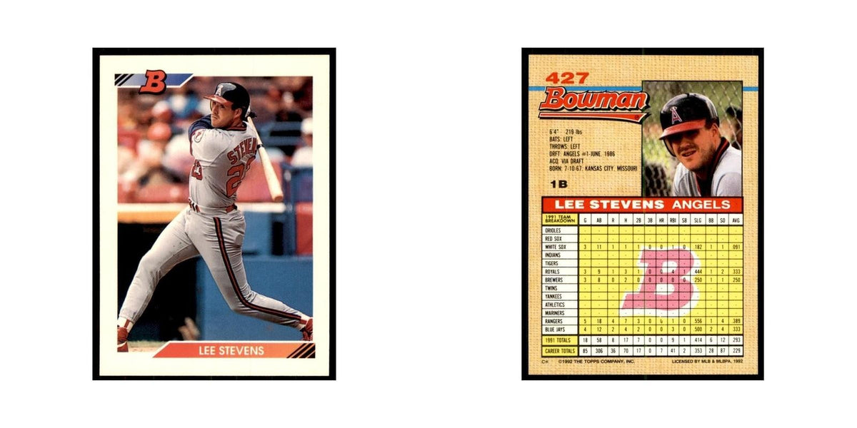 1992 Bowman Lee Stevens Baseball Cards #427
