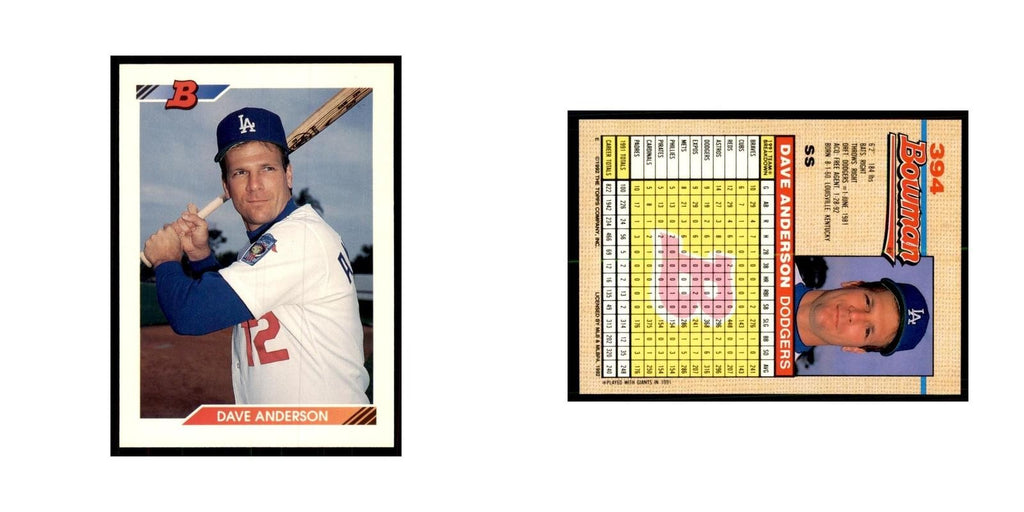 1992 Bowman Dave Anderson Baseball Cards #394