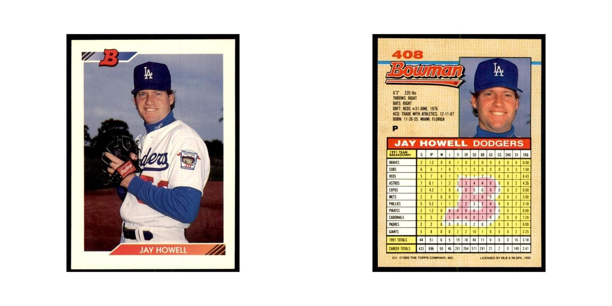 1992 Bowman Jay Howell Baseball Cards #408