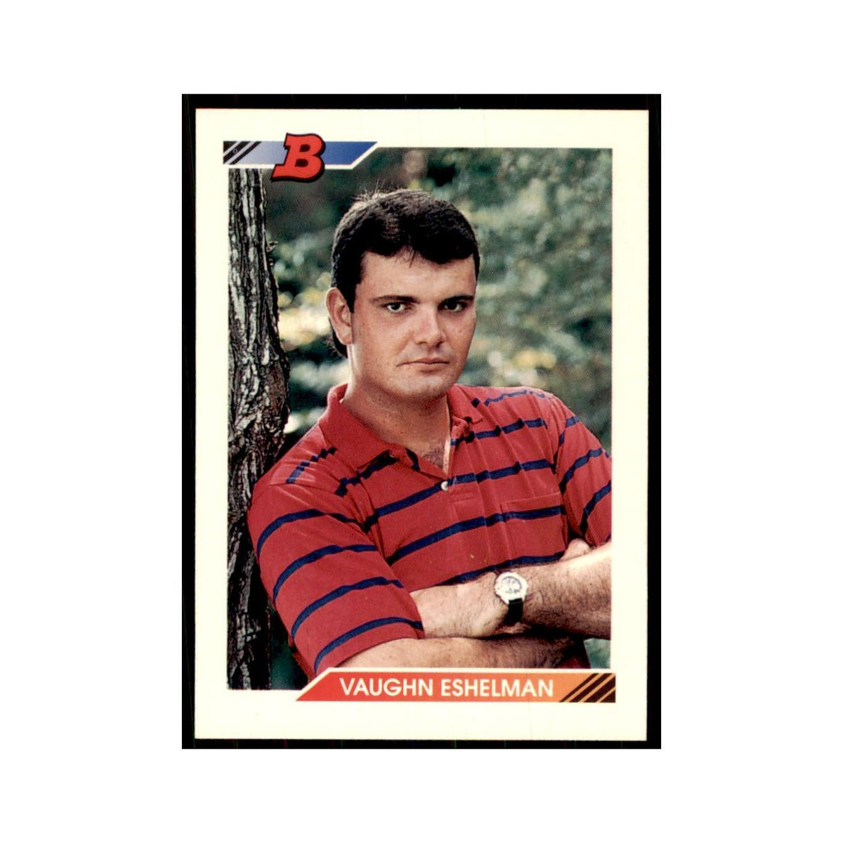 1992 Bowman Vaughn Eshelman Baseball Cards #318