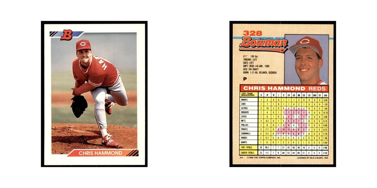 1992 Bowman Chris Hammond Baseball Cards #328