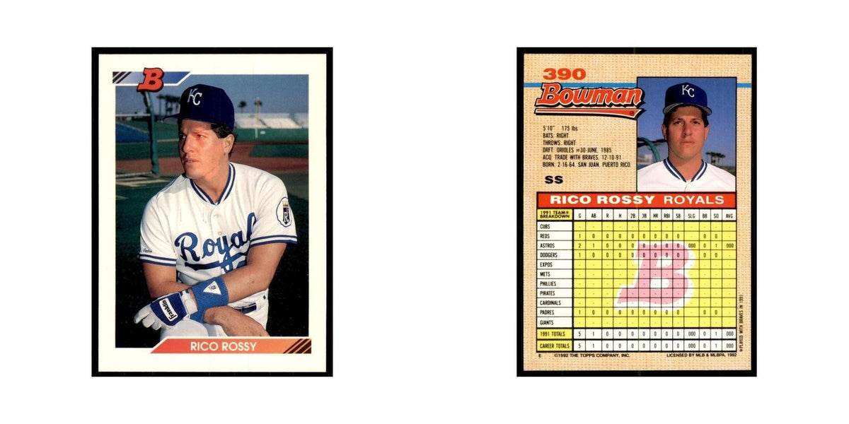 1992 Bowman Rico Rossy Baseball Cards #390