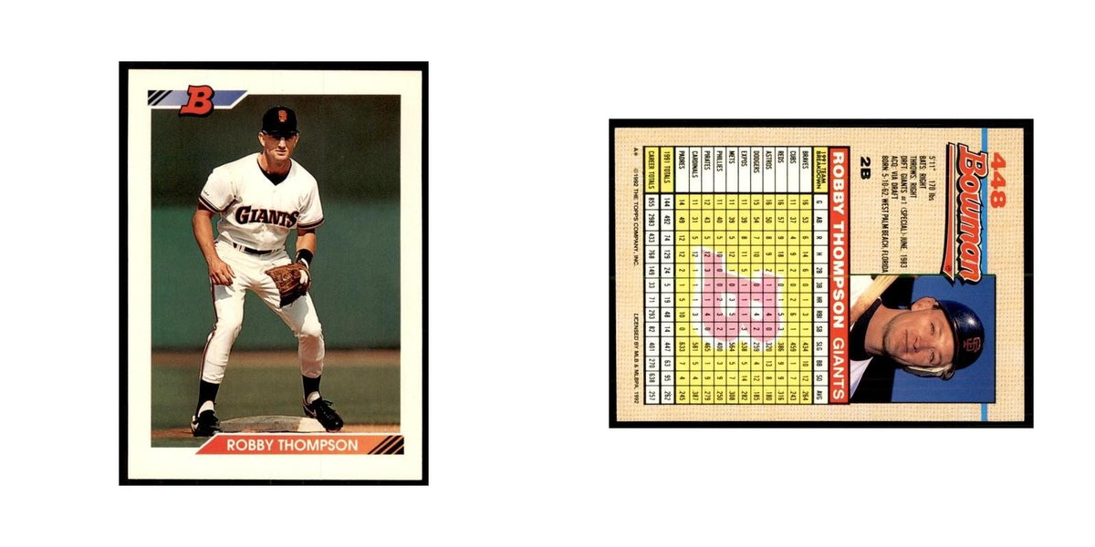 1992 Bowman Robby Thompson Baseball Cards #448