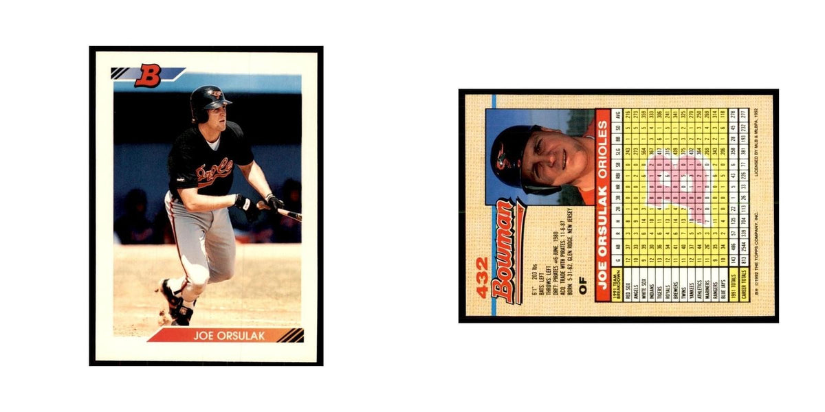 1992 Bowman Joe Orsulak Baseball Cards #432