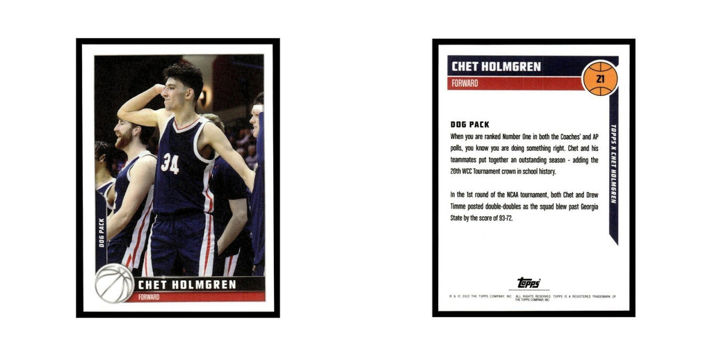Chet Holmgren 2022 Topps X #21 Basketball Card NM