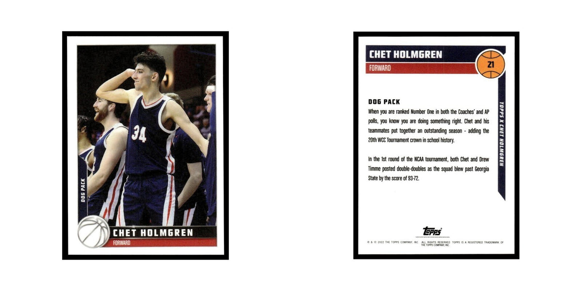 Chet Holmgren 2022 Topps X #21 Basketball Card NM