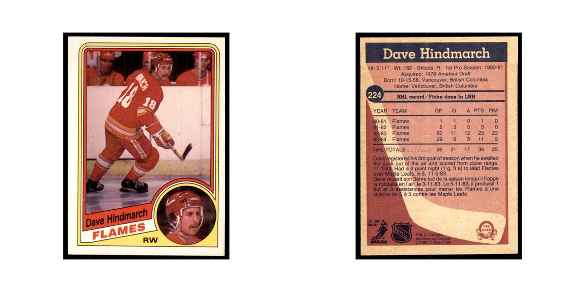 1984 O-Pee-Chee Dave Hindmarch Calgary Flames #224