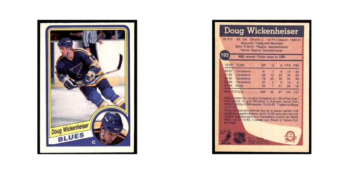 1984 O-Pee-Chee Doug Wickenheiser St. Louis Blues #193